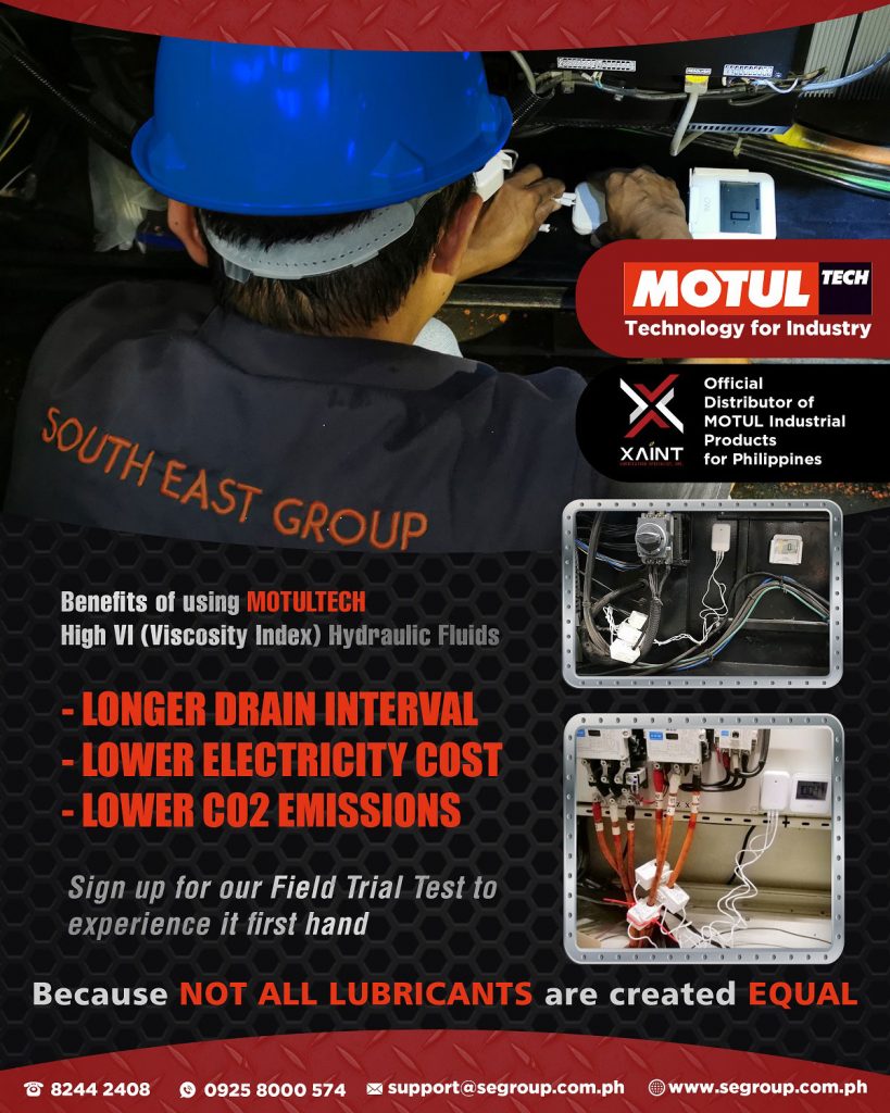 Benefits of using Motultech High VI (Viscosity Index) Hydraulic Fluids